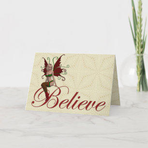 Christmas Faerie Believe D1 Holiday Greeting Card