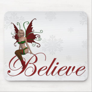 Christmas Faerie Believe Design 1 Fantasy Mousepad