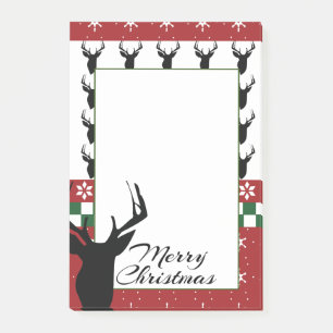 Christmas Fair Isle Snowflakes Custom Personalised Post-it Notes