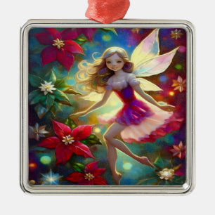 Christmas Fairy Collection - Ash Blonde Hair Metal Ornament