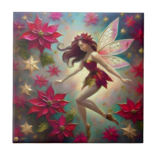 Christmas Fairy Collection - Auburn Hair Ceramic Tile