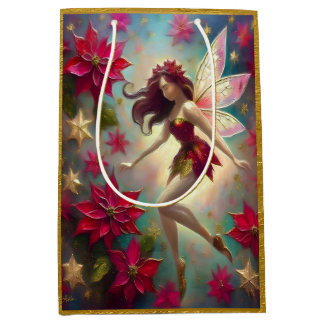 Christmas Fairy Collection - Auburn Hair Medium Gift Bag