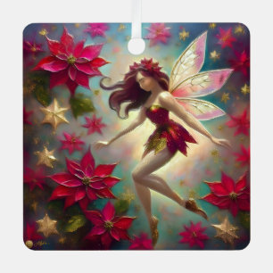 Christmas Fairy Collection - Auburn Hair Metal Tree Decoration