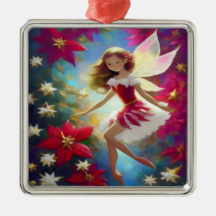 Christmas Fairy Collection - Copper Ginger Hair Metal Ornament