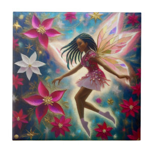 Christmas Fairy Collection - Cornrows Braids Hair Ceramic Tile