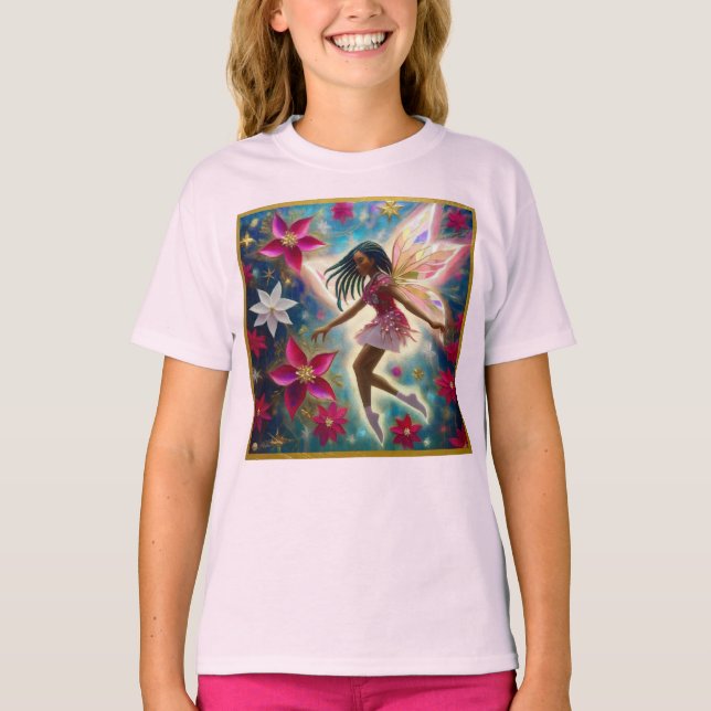 Christmas Fairy Collection - Cornrows Braids Hair T-Shirt (Front)