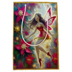 Christmas Fairy Collection - Dark Brown Hair Medium Gift Bag