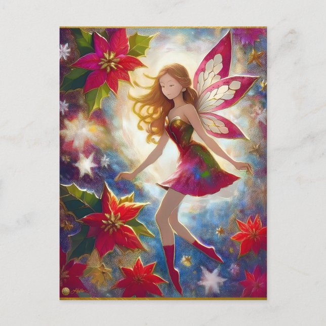 Christmas Fairy Collection - Ginger Hair Postcard (Front)