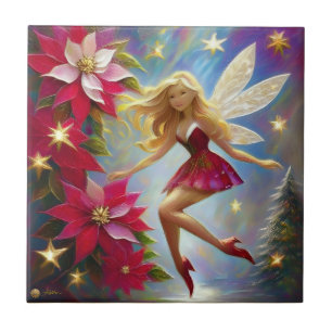 Christmas Fairy Collection - Honey Blonde Hair Ceramic Tile