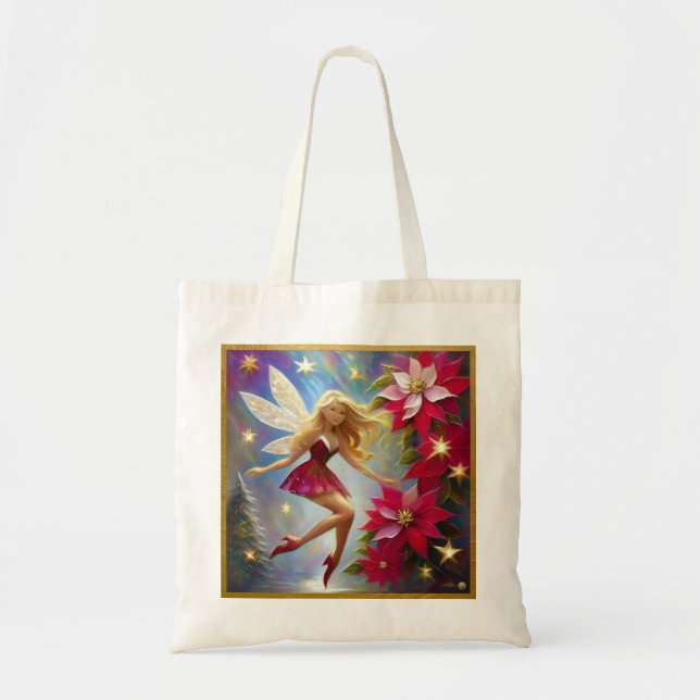 Christmas Fairy Collection - Honey Blonde Hair Tote Bag (Front)