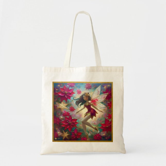 Christmas Fairy Collection - Medium Brown Hair Tote Bag (Front)