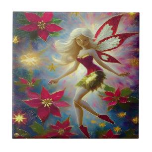 Christmas Fairy Collection - Platinum Blonde Hair Ceramic Tile