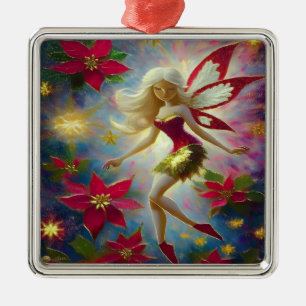 Christmas Fairy Collection - Platinum Blonde Hair Metal Ornament