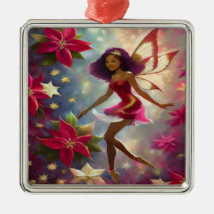 Christmas Fairy Collection Plum Tint Natural Hair Metal Ornament