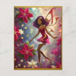 Christmas Fairy Collection Plum Tint Natural Hair Postcard