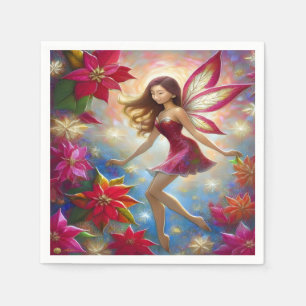 Christmas Fairy Collection - Reddish Brown Hair Napkin