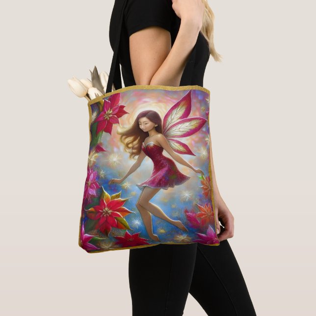 Christmas Fairy Collection - Reddish Brown Hair Tote Bag (Close Up)