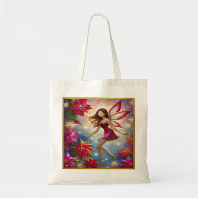 Christmas Fairy Collection - Reddish Brown Hair Tote Bag (Front)