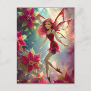 Christmas Fairy Collection - Rose Red Hair Postcard