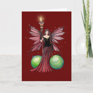 Christmas Fairy Greeting Card by Molly Harrison