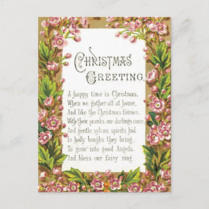 Christmas Fairy Greeting Holiday Postcard