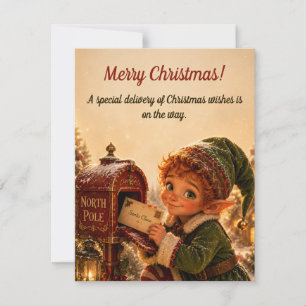 Christmas Fairy Holiday - Magical Greeting card