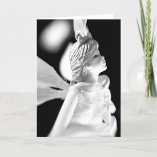 Christmas Fairy in Black and White Holiday Card