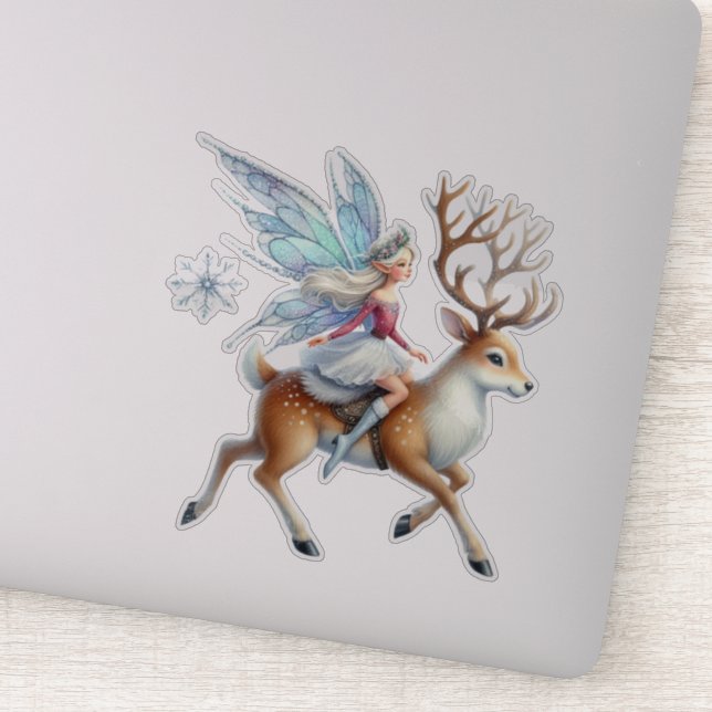 Christmas Fairy On Reindeer (Detail)
