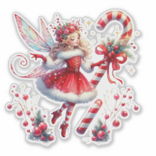 Christmas Fairy Red White Candy Cane