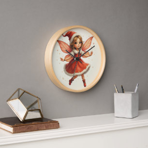 Christmas Fairy Wall Clocks