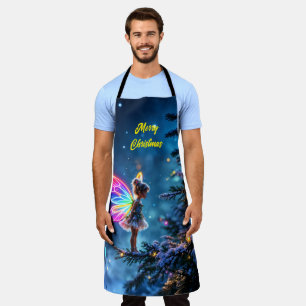 Christmas fairy winter forest festive magic apron