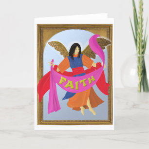 Christmas FAITH Angel (blank inside) Card