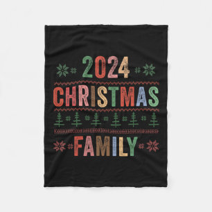 Christmas Family 2024 Matching Family Group Xmas H Fleece Blanket