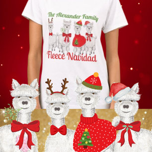 Christmas Family Alpaca Fleece Navidad T-Shirt