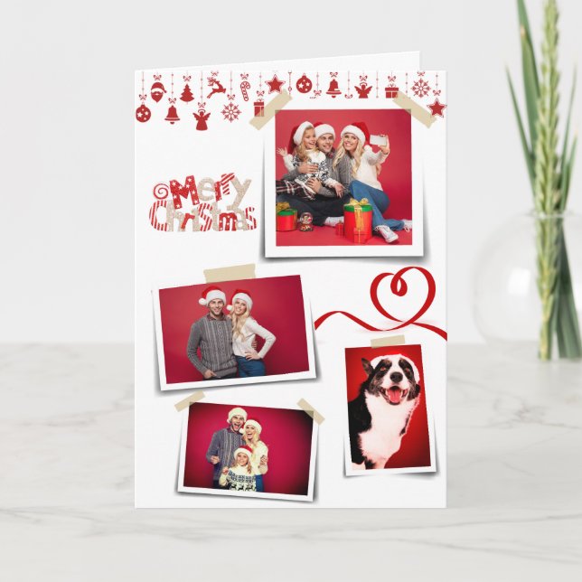 Christmas Family Card Editable Photos (Front)