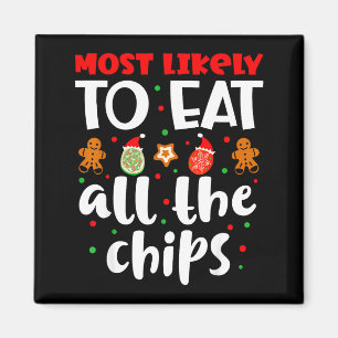 Christmas Family Cute Funny Most Likely To Eat All Magnet