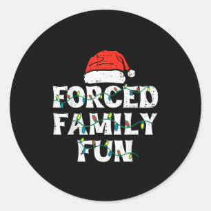Christmas Family Funny Xmas Match Men Women Kids  Classic Round Sticker