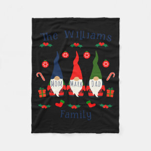 Christmas Family Gnomes Cute And Funny T Shirt Fleece Blanket