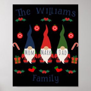 Christmas Family Gnomes Cute And Funny T Shirt Poster