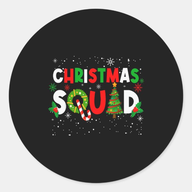 Christmas Family Matching Holiday X-mas Gift Chris Classic Round Sticker (Front)