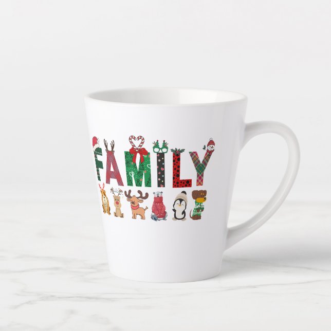 Christmas Family Matching Shirts | holiday family  Latte Mug (Right)