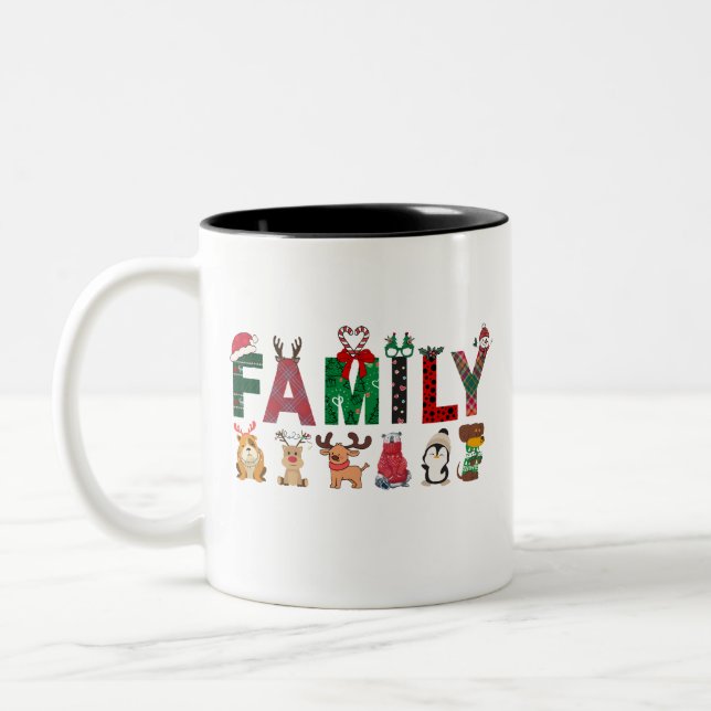 Christmas Family Matching Shirts | holiday family  Two-Tone Coffee Mug (Left)