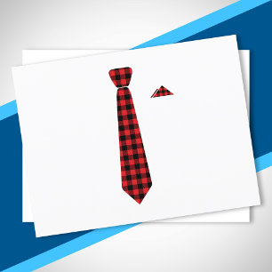 Christmas Family Matching Tie Buffalo Plaid Postcard