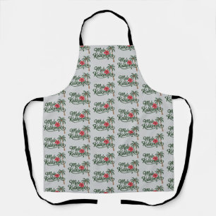 Christmas Family Mele Kalikimaka Hawaii Beach Apron