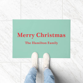 Christmas Family Name Doormat