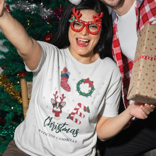 Christmas Family Name Matching Custom T-Shirt