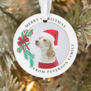 Christmas Family Name Photo Ornament