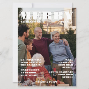 Christmas Family Newspaper + Year In Review Photo Invitation