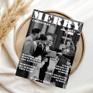 Christmas Family Newspaper + Year In Review Photo Invitation