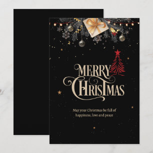 Christmas Family Night Party Elegant Holiday Party Invitation